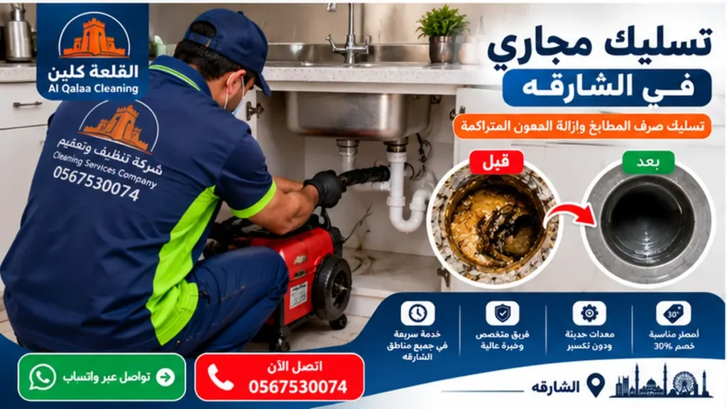 تسليك مجاري المطابخ في الشارقه وتنظيف المواسير من الدهون