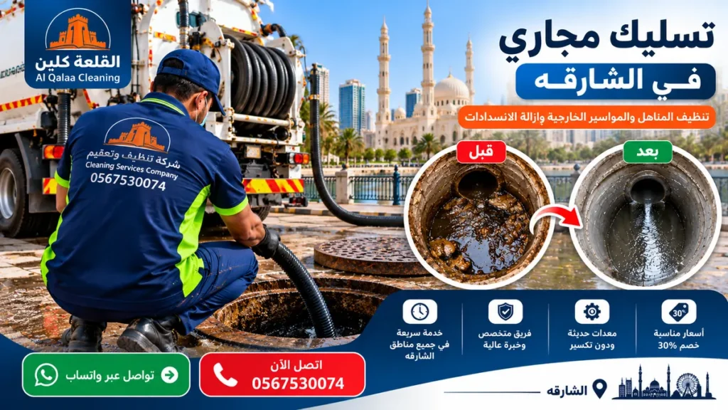 تنظيف مناهيل الصرف الصحي في الشارقه